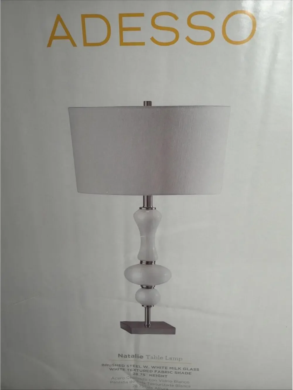 adesso natalie 28.75 inch table lamp model 5103-22 new in box
